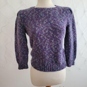 Vintage Herman Geist Sweater • Purple & Gray • Made In Italy • Size Small-Medium